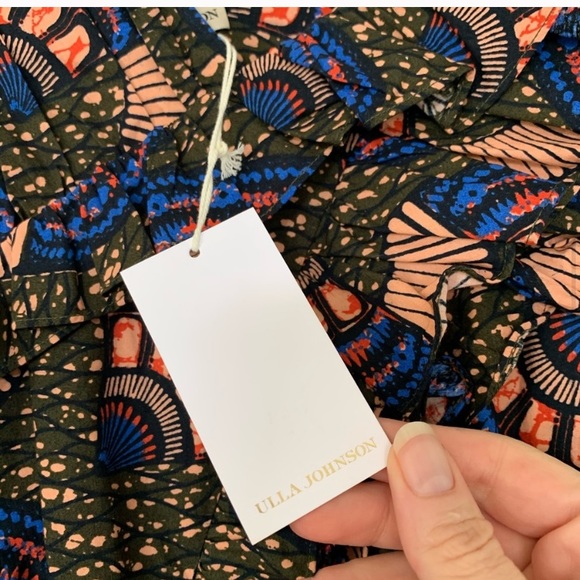 NWT Ulla Johnson Iliana Poplin Ruffle Mini Dress - Picture 6 of 9